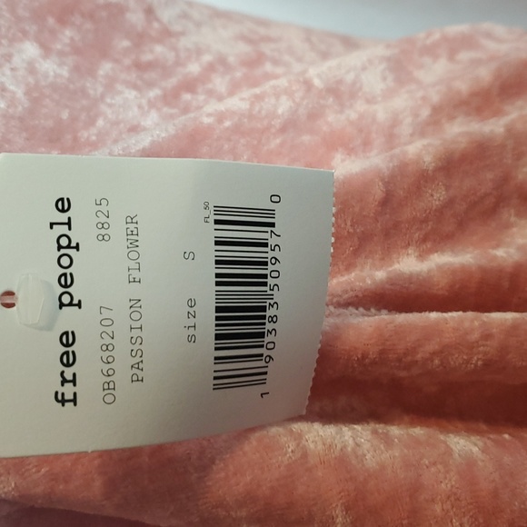 Free People passion flower crushed pink V-neck velvet tunic dress in size Small - Picture 7 of 10